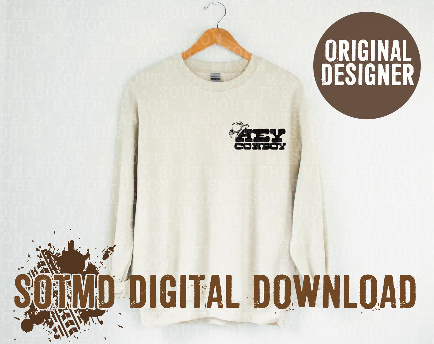 Hey Cowboy (Single Color) + Front/Pocket (digital)