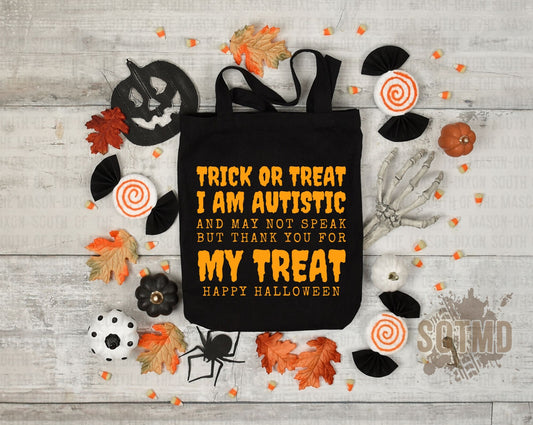 Autism Awareness Trick or Treat Bag