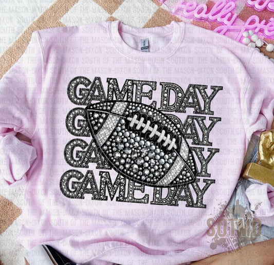 Game Day (Faux Rhinestone Football)