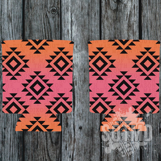 Pink & Orange Aztec