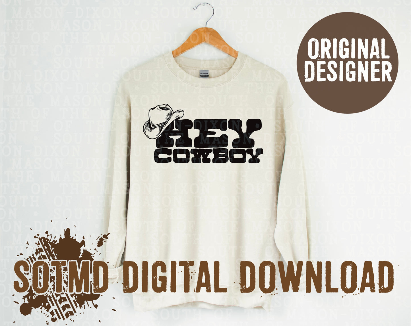 Hey Cowboy (Single Color) + Front/Pocket (digital)