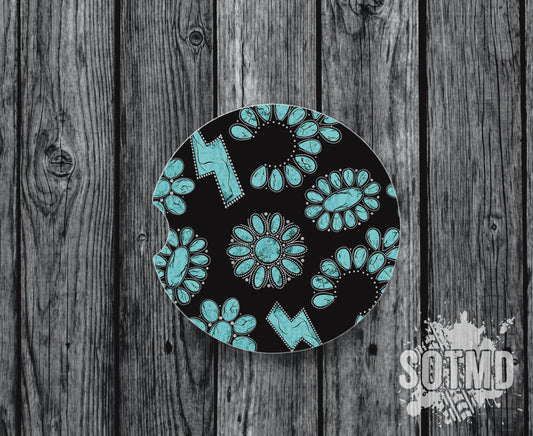 Turquoise Jewelry Car Coaster