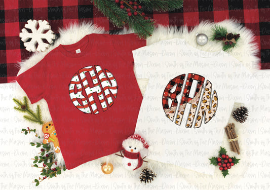 Toddler/Youth Christmas Monograms