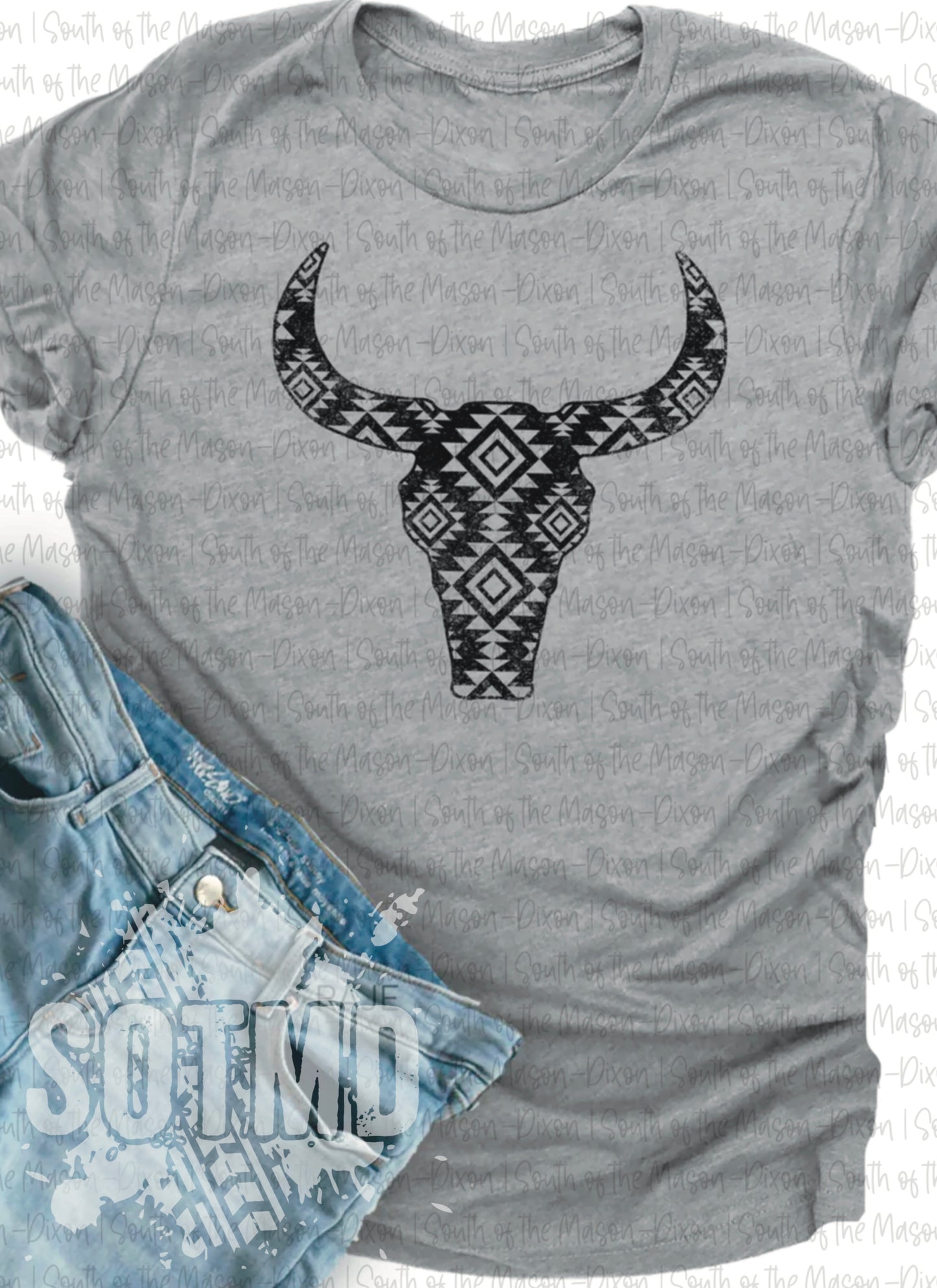 Geometric Bull Skull