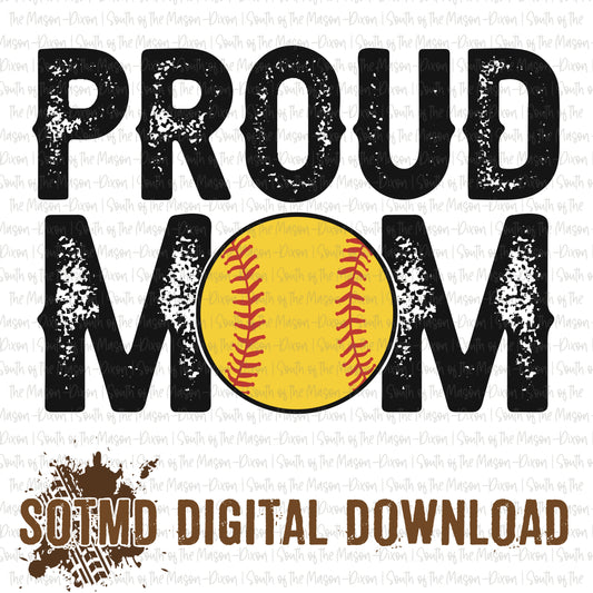 Proud Softball Mom (digital)